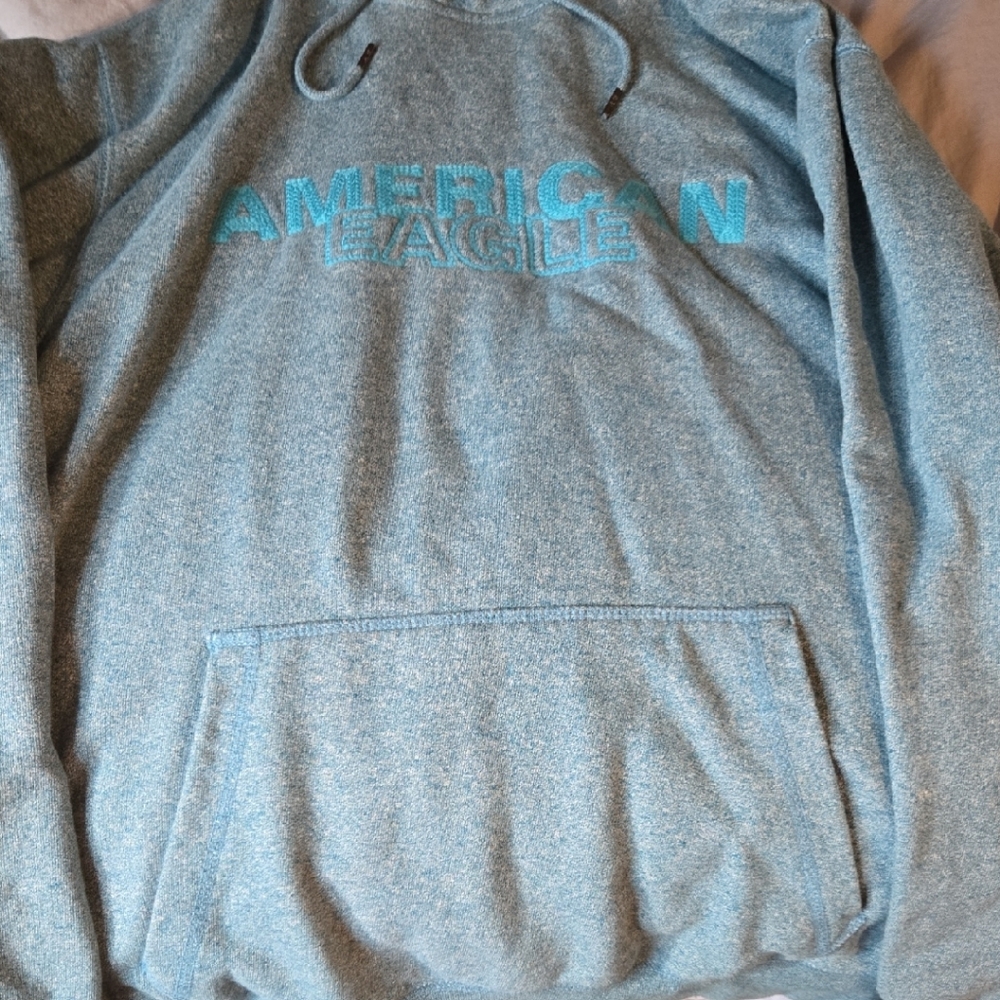 American Eagle Outfitters Teal Men's Hoodie